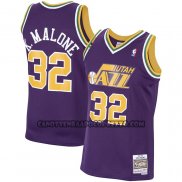 Canotte Utah Jazz Karl Malone NO 32 Mitchell & Ness 1991-92 viola
